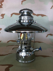 Original Petromax HK150 Messing verchromt NEU mit Lampenschirm