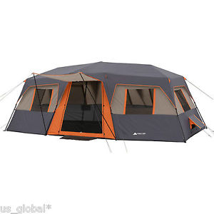 Instant Cabin Tent 12 Person 3 Room Family Outdoor Camping Sleep Rest Shelter