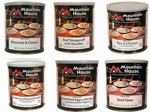 BEST SELLING Meals #10 Cans Mountain House Freeze Dried Food - 6 Cans NEW!