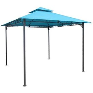 Square Vented Canopy Gazebo Aqua Blue New