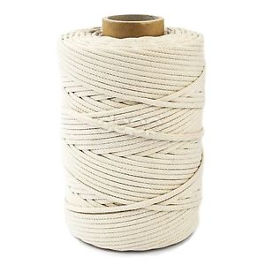 8mm COTTON ROPE natural, uncoloured - white, food, heavy industry, household new