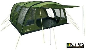 6 Man Berth Person Inflatable Green Air Tent & Canopy, Double Skin, 3000mm HH