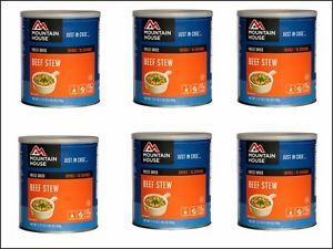BEEF STEW  MOUNTAIN HOUSE 6  #10 CANS CASE EMERGENCY SURVIVAL FREEZE DRIED  FOOD