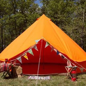 Bell Tent- New in box ORANGE Canvas - 5 Meter - NEW - Glamping