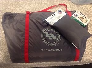 Big Agnes Flying Diamond 4 Tent: 4-Person 4-Season Rust/Charcoal +Footprint