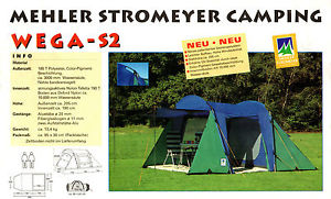großes Komfort Zelt Mehler "Wega S2" für 1 - 2 Personen - einmal benutzt!