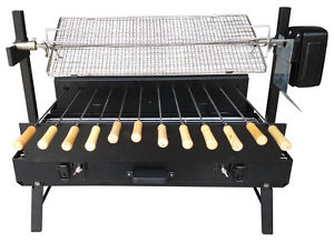 Mini Cyprus Spit Roaster Charcoal BBQ - Black- battery and mains motors