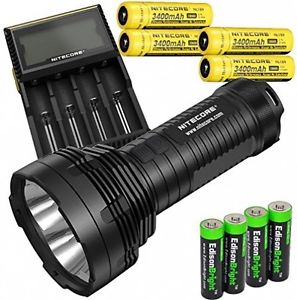 Nitecore TM16 4000 Lumen CREE LED Tiny Monster Flashlight, D4 Smart Charger, 4