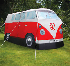 Retro VW Volkswagon Bus Waterproof Tent 4 Man Camper 2 Room Tent 1965 Repro 37lb