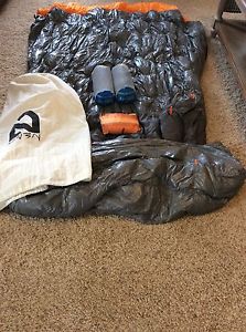 Nemo Tango Duo Slim 30F Sleeping Bag with Slipcover & 2 Big Agnes Sleeping Pads