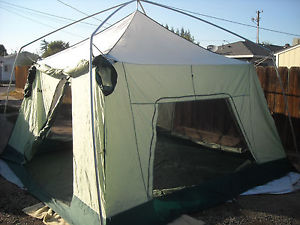 Vintage 90's Eureka Cabin Tent Nice 12' x 12' Camping