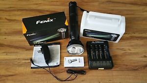 Upgraded kit:Fenix TK75 Flashlight+2 Extension Tube+12 Batteries+3 diff.chargers