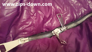 New Shiny Gloss nylon mummy sleeping bag -- Zips-down (custom production)