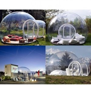 5M Large Outdoor Single Tunnel Inflatable Bubble Transparent Home Camping Tent