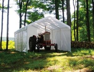 ShelterLogic White Enclosed Canopy Kit 18 x 20 UV Treated Waterproof Quick Setup