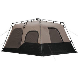 Coleman 8 Person Family CAMPING TENT, 14 x 10 Feet Two Room INSTANT TENT, Brown
