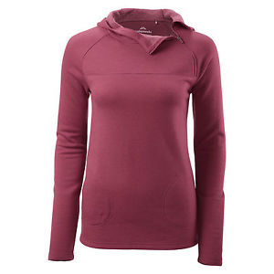 Kathmandu Bask Womens Merino Wool Hooded Pullover Warm Hoodie Jumper Pink