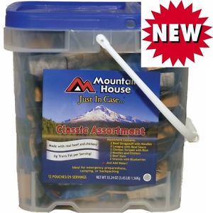 2 - Mountain House Classic Assortment Buckets - 58 Servings Freeze Dried Food