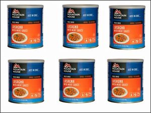 LASAGNA & MEAT SAUCE  MOUNTAIN HOUSE 6  #10 CANS EMERGENCY  FREEZE DRIED  FOOD