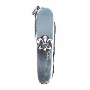 CHROME HEARTS POCKET KNIFE - STERLING SILVER MULTI TOOL LOGO SPADE KEY CHAIN
