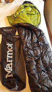 Marmot Plasma 900 Fill Power Goose Down +30°F Sleeping Bag Excellent Condition!!