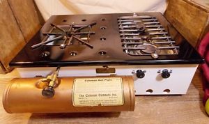 NICE Rare Vintage Coleman Hot Plate Stove 3 Burner Model 395 Camp Teardrop Cabin