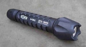 Elzetta ZFL-M60-CS3R LED Flashlight with Crenellated Strike Bezel and Hi-Low