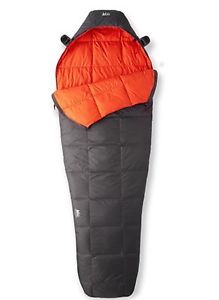 New REI 45 Degree F Outdoor Hiking Camping Backpacking Down Mummy Sleeping Bag