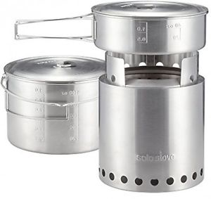 Solo Stove Campfire and Solo Stove 2 Pot Set Combo: Woodburning Camp Stove For