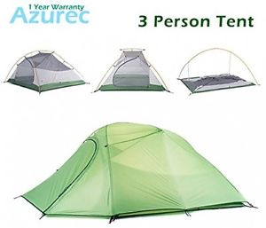 Azurec 1-2-3 Person 4 Season Lightweight Waterproof Double Layer Backpacking -