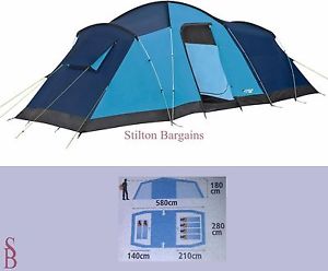 Lichfield River 6 Person Frame Tent + LED Pegs - BNIP - man family - Was £139.99