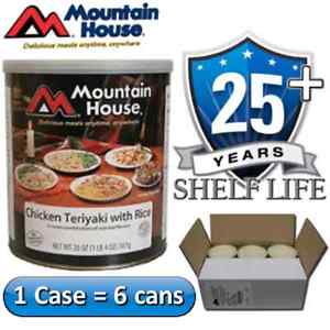 6 #10 Cans Case - Mountain House Chicken Teriyaki w/ Rice - Freeze Dried Food