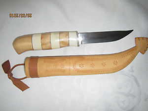 Edel+ hochwertig: KARESUANDO Schwed. Outdoor-/ Jagd- Messer/Rentierhorn+BirkeNEU