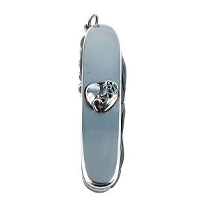 CHROME HEARTS POCKET KNIFE - STERLING SILVER MULTI TOOL LOGO HEART KEY CHAIN