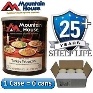6 #10 Cans Case - Mountain House Turkey Tetrazzini  - Freeze Dried Food
