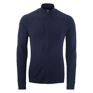 Kathmandu Lomond Mens Zip Thru Knitted Cardigan Top Merino Wool Jacket v2 Navy