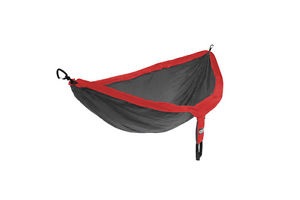 Eagles Nest Outfitters ENO DoubleNest Hammock Red/Charcoal +Atlas Straps +Profly
