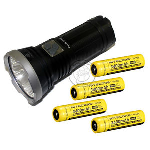 Fenix LD75C CREE XM-L2 (U2) Multi-Color LED Flashlight +4x 18650 3400mAh Battery