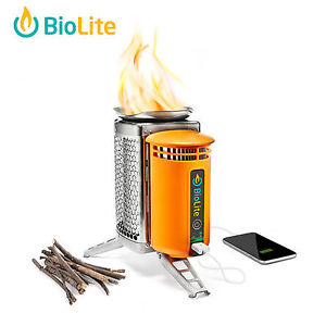 BioLite CampStove w/ USB Charger Electricity Wood Burnig Cooking Stove