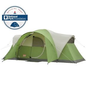 Large Hiking Tent 8 Person Green Easy Setup Family Camping Trip Gear Hinged Door