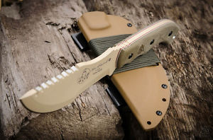TOPS USA 12" Coyote Tan  T1  Tom Brown Tracker #1 Survival Knife TBT-01-TAN $310