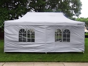 GigaTent The Party Tent Deluxe 10' x 20' Canopy White Easy Setup Heavy Duty New