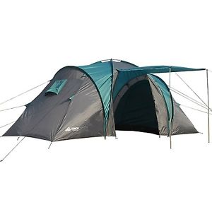 Blue Waterproof 4 Person 2 Room Cabin Outdoor Hiking Family Camping Tent New