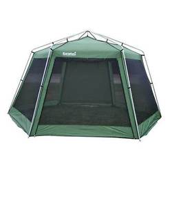 Eureka Hex Screenhouse With Curtains - Two Doors Entry