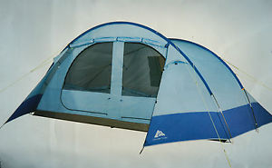 New Ozark Trail 6 Person 4.5x3.55m Blue Tent with Porch Camping Glamping holiday