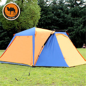 Family Hiking Camping Practical Tent Waterproof Windproof 3-4Person Outdoor