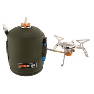 FOX FX NEOPRENE GAS CANISTER BOTTLE COVER SLEEVE W/ ZIPPED BASE FISHING CAMPING