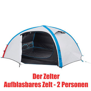 QUECHUA Aufblasbares Zelt Air Seconds XL 2 Personen Fresh & Black Camping NEU