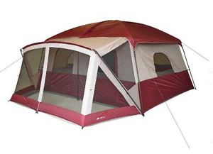 Ozark Trail 12-Person Cabin Outdoor Family Shelter Camping Tent Screen Porch