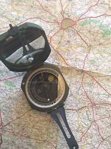 MILITARY BRUNTON POCKET TRANSIT PROFESSIONAL COMPASS